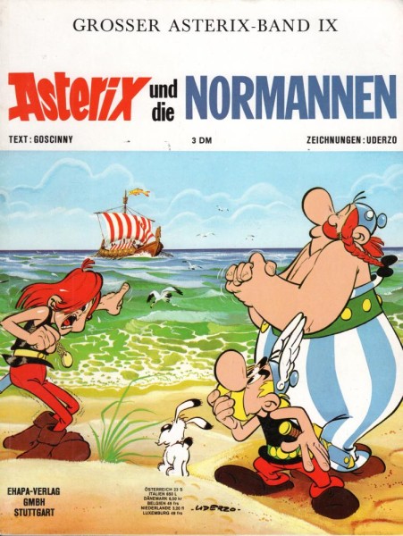 Asterix 9 (Z1, 1. Auflage), Ehapa