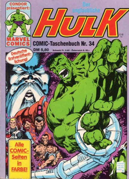 Der unglaubliche Hulk Taschenbuch 34 (Z1), Condor