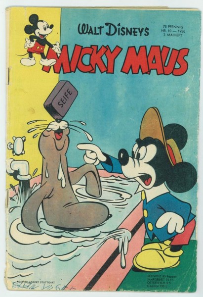 Micky Maus 1956/ 10 (Z2-3, Sz), Ehapa